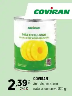 Coviran COVIRAN Ananás em sumo natural conserva promoção