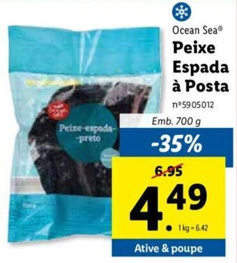 Lidl Ocean Sea Peixe Espada à Posta 700g promoção