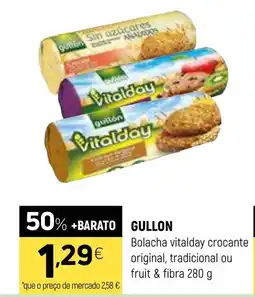 Coviran GULLON Bolacha vitalday crocante original, tradicional ou fruit & fibra promoção