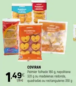 Coviran COVIRAN Palmier folhado, napolitana ou madalenas redonda, quadradas ou rectangulares promoção