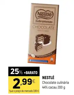 Coviran NESTLÉ Chocolate culinária 44% cacau promoção