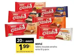 Coviran NESTLÉ Tablete chocolate extrafino varios promoção