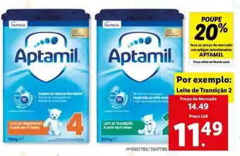 Lidl Aptamil Leite de Transição 2 promoção