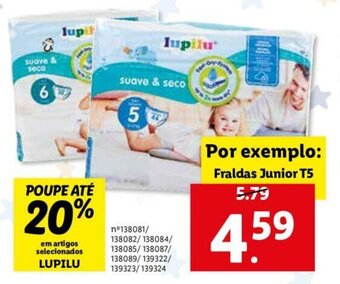 Lidl Lupilu Fraldas Junior T5 promoção