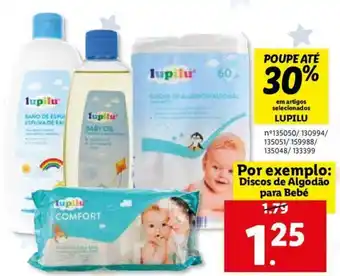 Lidl Lupilu Discos de Algodão para Bebé promoção