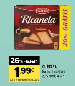 Coviran CUÉTARA Bolacha ricanela 20% grátis promoção