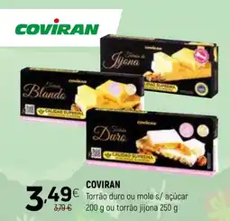 Coviran COVIRAN Torrão duro ou mole s/ açúcar ou torrão jijona promoção