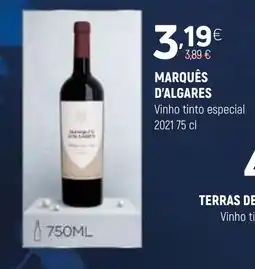 Coviran MARQUÊS D'ALGARES Vinho tinto especial 2021 promoção