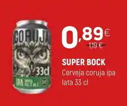 Coviran SUPER BOCK Cerveja coruja ipa promoção