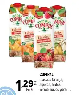 Coviran COMPAL Clássico laranja, alperce, frutos vermelhos ou pera promoção