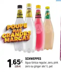 Coviran SCHWEPPES Água tónica regular, zero, pink zero ou ginger ale pet promoção