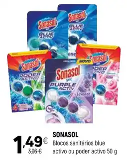 Coviran SONASOL Blocos sanitários blue activo ou poder activo promoção