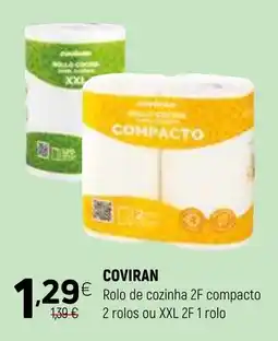 Coviran COVIRAN Rolo de cozinha 2F compacto 2 rolos ou XXL 2F 1 rolo promoção