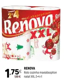 Coviran RENOVA Rolo cozinha maxiabsoption natal XXL 2=4 rl promoção