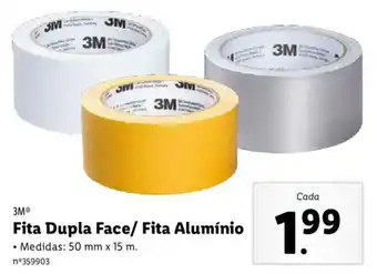Lidl 3M Fita Dupla Face/Fita Alumínio 50mm x 15m promoção