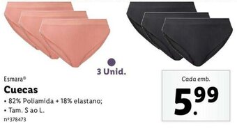 Lidl Esmara Cuecas S ao L 3unid. promoção