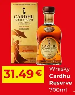 Miranda Supermercados Whisky Cardhu Reserve promoção