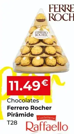 Miranda Supermercados Chocolates Ferrero Rocher Pirâmide T28 promoção