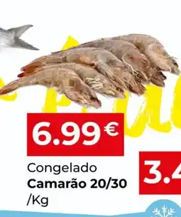 Miranda Supermercados Congelado Camarão 20/30 promoção