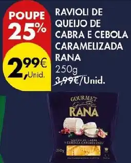 Pingo Doce Ravioli de queijo de cabra e cebola caramelizada rana promoção