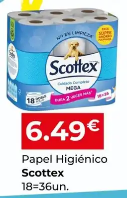 Miranda Supermercados Papel Higiénico Scottex 18=36un. promoção