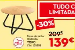 Conforama Mesa de Jantar Redonda YOKO promoção
