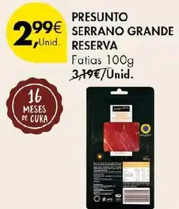 Pingo Doce Presunto serrano grande reserva promoção