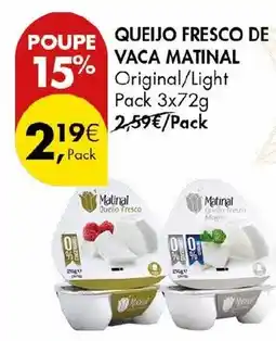 Pingo Doce Queijo fresco de vaca matinal promoção