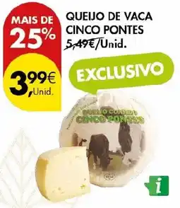 Pingo Doce Queijo de vaca cinco pontes promoção