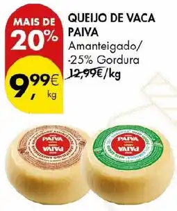 Pingo Doce Queijo de vaca paiva promoção