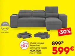 Conforama Chaise Longue Reversivel com Cama Tecido HOXTON promoção