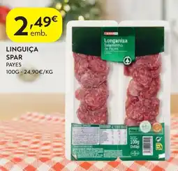 Spar Linguiça spar payes promoção
