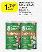 Spar Snack gerber organic baby cereais promoção