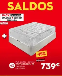 Conforama Pack Colchão + Sommier TOP VISCOGEL Z9 promoção