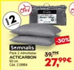Conforama Semnalis Pack 2 Almofadas ACTICARBON promoção
