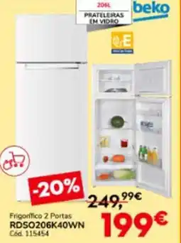 Conforama Frigorifico 2 Portas RDSO206K40WN promoção