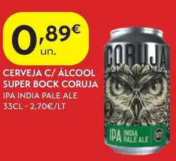 Spar Cerveja c/ álcool super bock coruja promoção