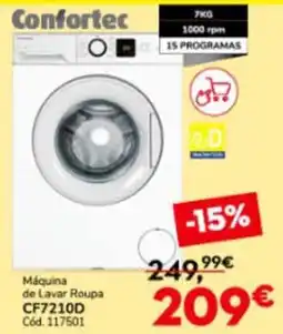 Conforama Confortec Máquina de Lavar Roupa CF7210D promoção