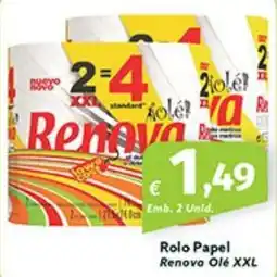 Roque Supermercados Rolo Papel Renova Olé XXL promoção