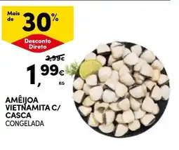 Continente Amêijoa vietnamita c/ casca congelada promoção