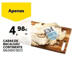 Continente Caras de bacalhau continente salgado seco promoção