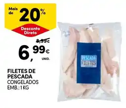 Continente Filetes de pescada congelados promoção