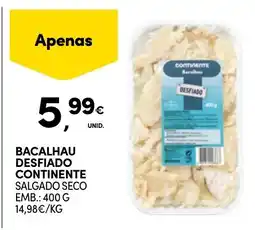 Continente Bacalhau desfiado continente salgado seco promoção