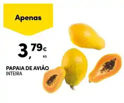 Continente Papaia de avião inteira promoção