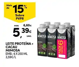 Continente Leite proteína + cacau mimosa promoção