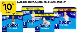 Continente Nas boxes de fraldas bebé seco da marca dodot promoção