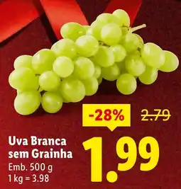 Lidl Uva Branca sem Grainha promoção