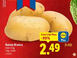Lidl Batata Branca promoção
