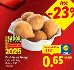 Lidl Coxinha de Frango Cada promoção