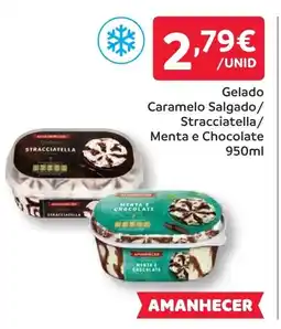Amanhecer Gelado Caramelo Salgado/ Stracciatella/ Menta e Chocolate promoção
